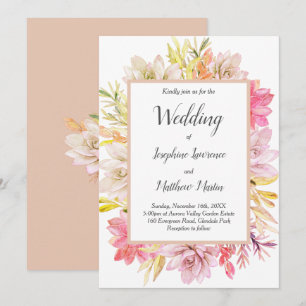 Rustikale Wüstensukkulente Hochzeitseinladungen Einladung
