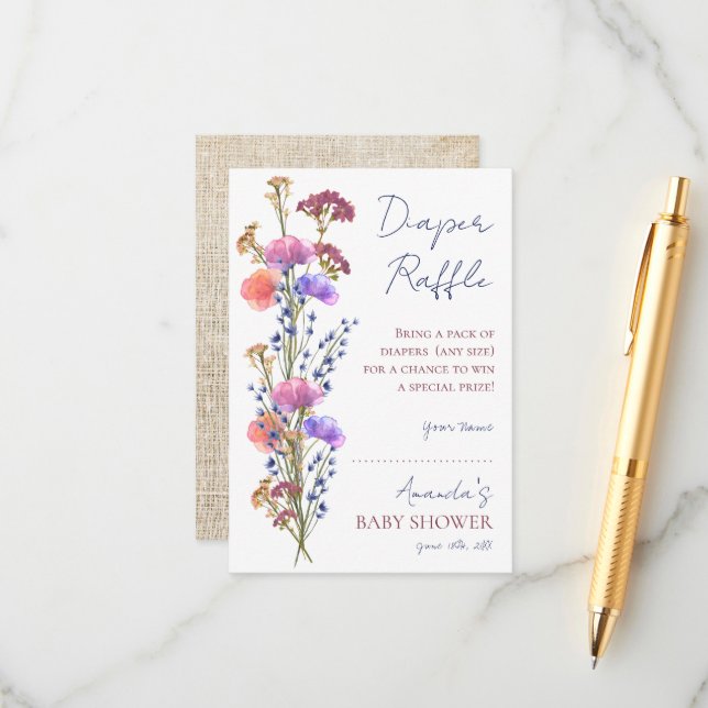 Rustikale, zarte Acrylblutbilderverkleidung Begleitkarte (Vorderseite/Rückseite Beispiel)