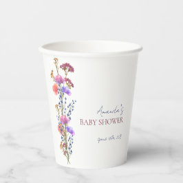 Rustikale, zarte Acrylblütendusche Bouquet Baby Pappbecher