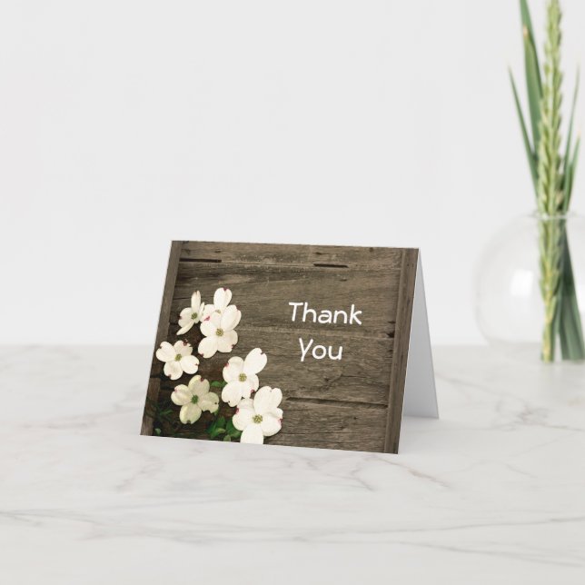 Rustikale Zaun Hochzeit Danke (Vorderseite)