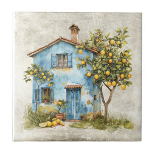 Rustikale Zitrone  Shabby Chic Cottage Keramik Fliese