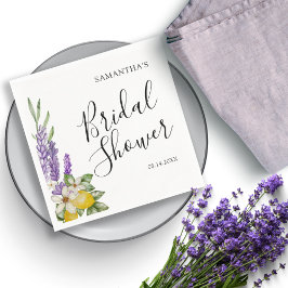 Rustikale Zitronen und Lavender Brautparty Gefalle Serviette