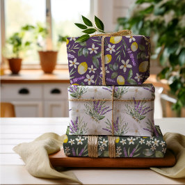 Rustikale Zitronenblütenzitrusblume Geschenkpapier Set