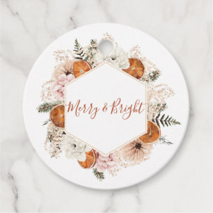 Rustikale Zitrusfrüchte Pinienwälder Geschenkanhänger