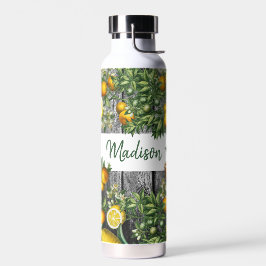 Rustikale Zitrusgartenmonogramm Trinkflasche