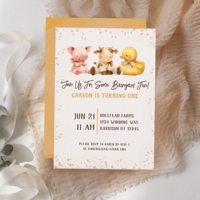 Rustikale Zuchtanstalt erster Geburtstag Einladung (Von Creator hochgeladen)