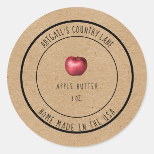 Rustikale Zuhause aus Apple Butter Runder Aufkleber