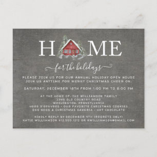 Rustikale Zuhause für das Open House Ankündigungspostkarte