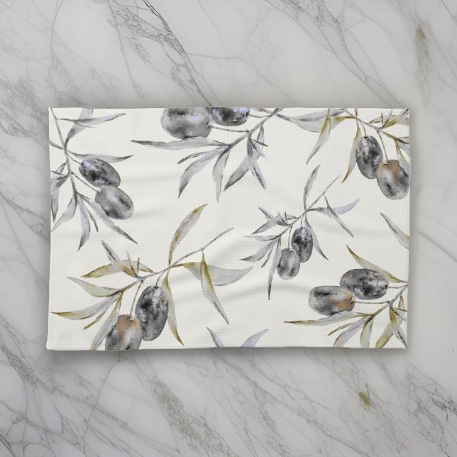 Rustikale Zweigstelle des Toskanischen Olive Geschirrtuch (Von Creator hochgeladen)