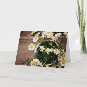 Rustikalen Daisies in einem Vase Karte
