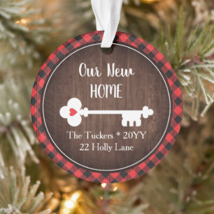 Rustikaler 1. Weihnachten Neuer Haus Schlüssel Kar Ornament