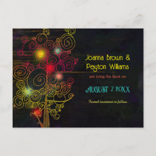 Rustikaler Abend Ehe in ländlichen Gebieten retten Ankündigungspostkarte