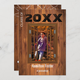 Rustikaler Abschluss Cherry String Lights Barn Woo Einladung