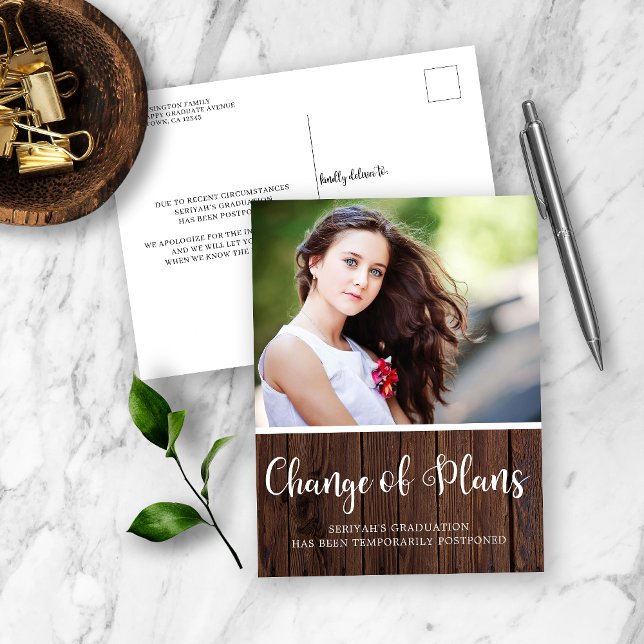 Rustikaler Abschluss Postkarte (Von Creator hochgeladen)