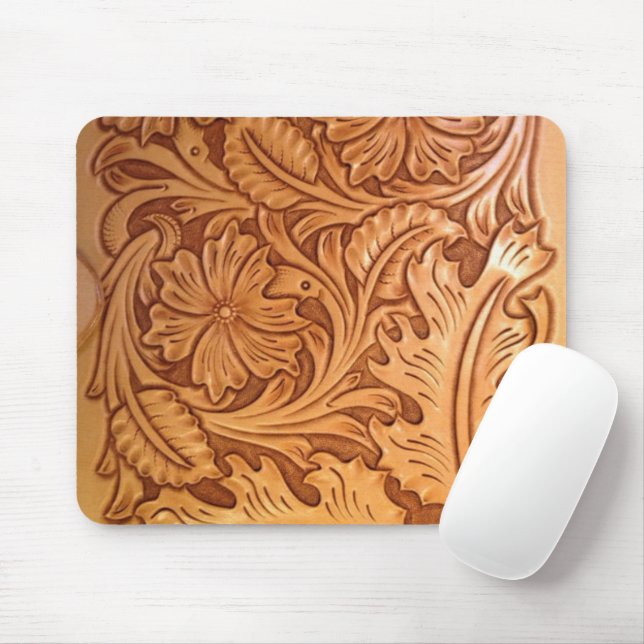 rustikaler, altes Westkuppelleder Western Mousepad (Mit Mouse)