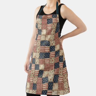 Rustikaler Americana-Patchwork-Stil Schürze