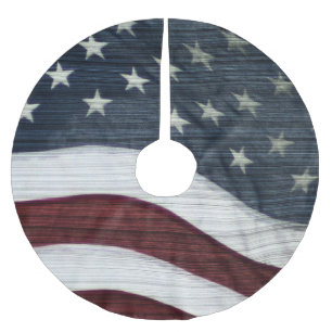 Rustikaler Americanabaum-Rock Polyester Weihnachtsbaumdecke