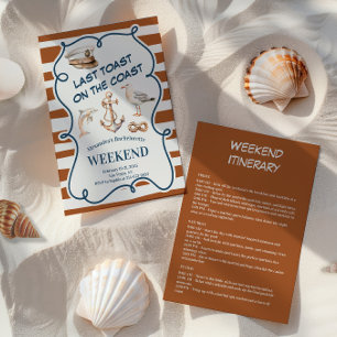 Rustikaler Anker und Dolphin Bachelorette Einladung