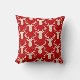 Rustikaler Antler Deer Woodland Pillow Kissen