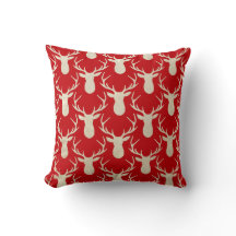 Rustikaler Antler Deer Woodland Pillow