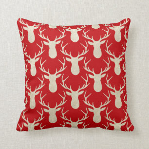 Rustikaler Antler Deer Woodland Pillow Kissen