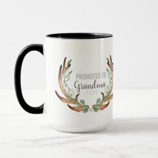 Rustikaler Antler & Grüne für Oma Tasse