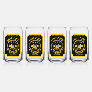 Rustikaler Apfelwein Personalisiert Dosenglas