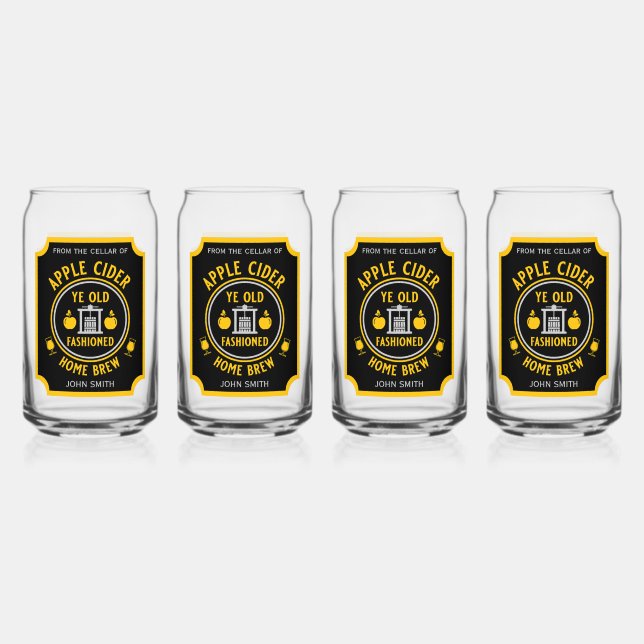 Rustikaler Apfelwein Personalisiert Dosenglas (Vorderseite)