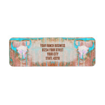 Rustikaler Aquamarin Grunge Texture Western Bull S