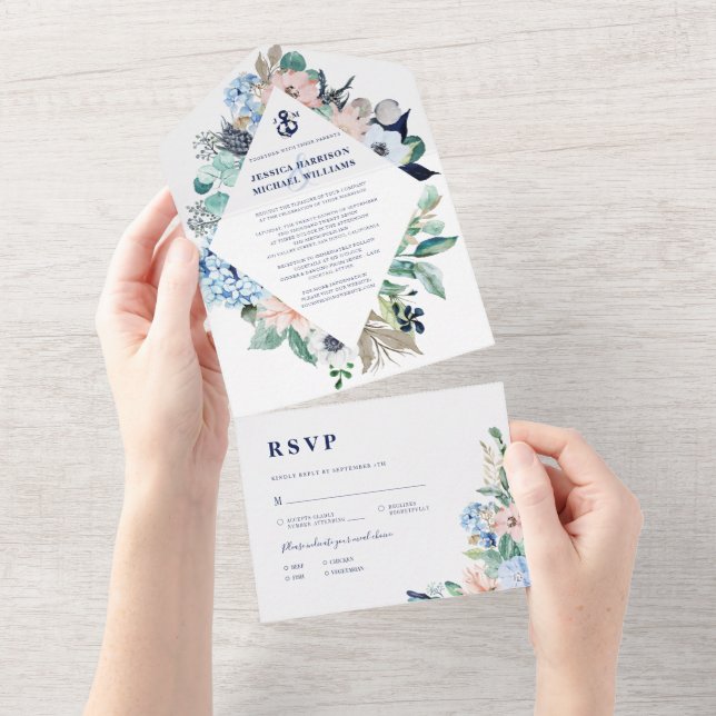 Rustikaler Aquarellstrand Wassersportzentrum All In One Einladung (Abreißen)