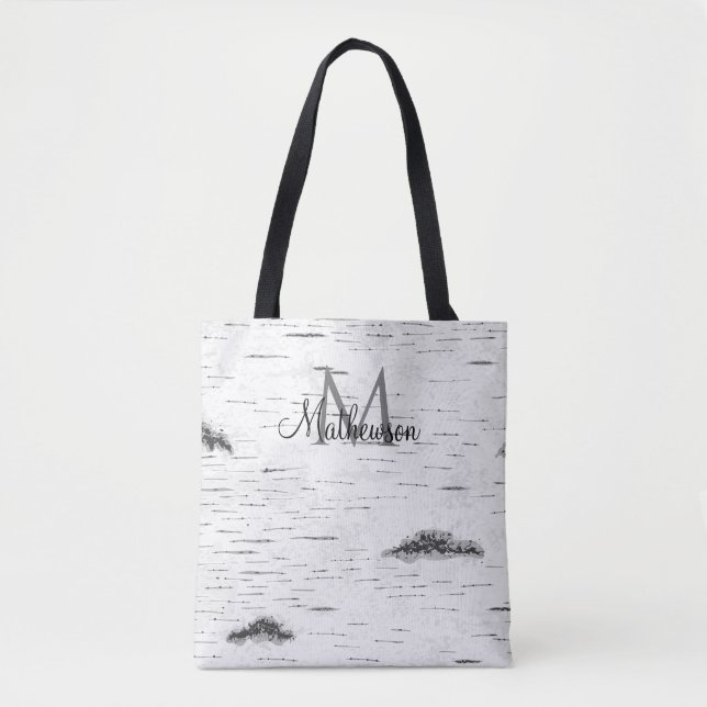 Rustikaler Aspen Bark Tree Tote Beutel (Vorderseite)