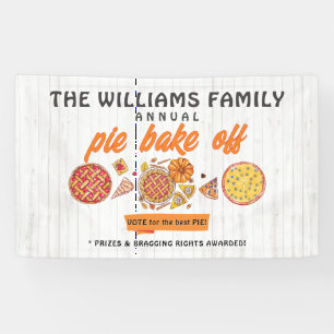 Rustikaler Backwettbewerb Familien-Kürbiskuchen-We Banner