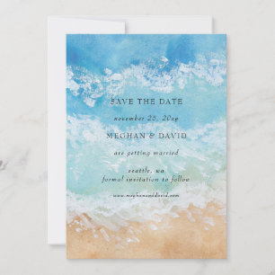 Rustikaler Badestrand Sommermeer Save the Date Einladung