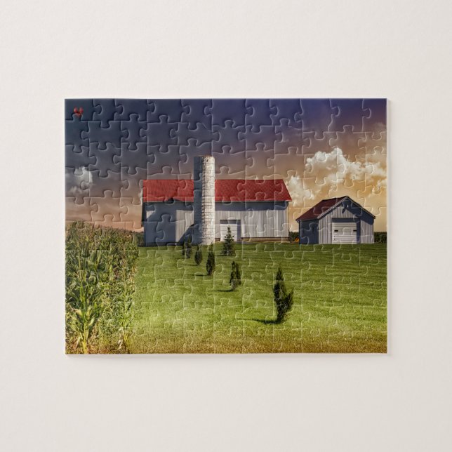 Rustikaler Barn Ohio Puzzle (Horizontal)