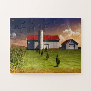 Rustikaler Barn Ohio Puzzle
