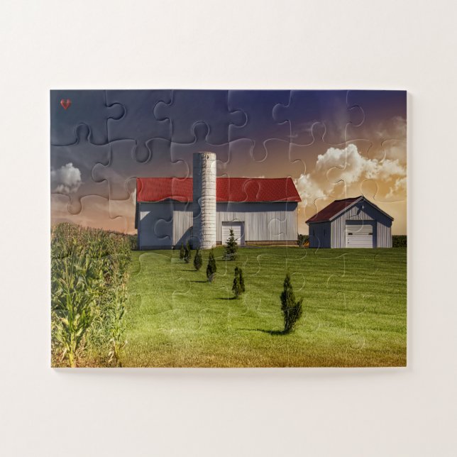 Rustikaler Barn Ohio Puzzle (Horizontal)