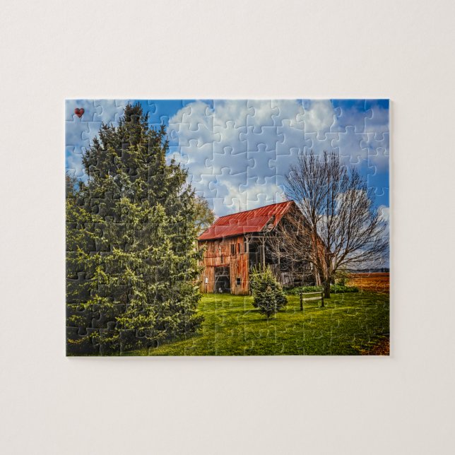 Rustikaler Barn Ohio Puzzle (Horizontal)