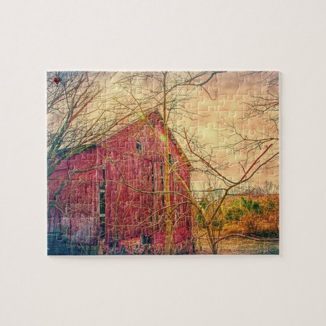Rustikaler Barn Ohio Puzzle (Horizontal)