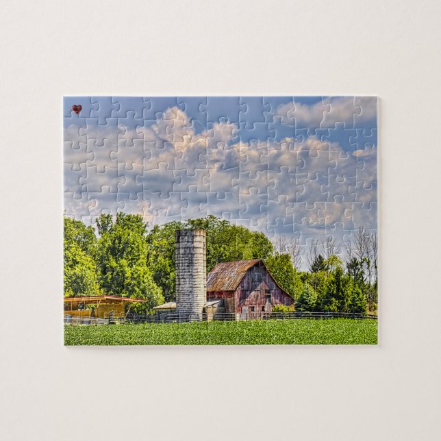 Rustikaler Barn Ohio Puzzle (Horizontal)