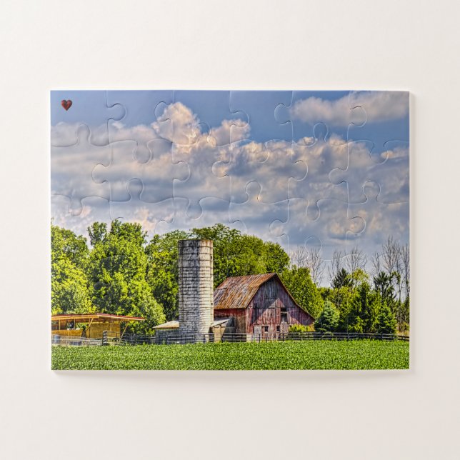 Rustikaler Barn Ohio Puzzle (Horizontal)