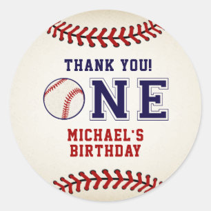 Rustikaler Baseball danken Ihnen Runder Aufkleber