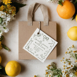 Rustikaler Bauer-Markt für die lokale Babydusche Geschenkanhänger