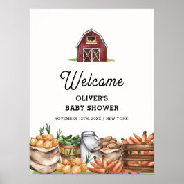 Rustikaler Bauernhof Barnyard Veggie Baby Dusche W Poster