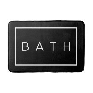 Rustikaler Bauernhof Chic Schwarz-weiß Badematte