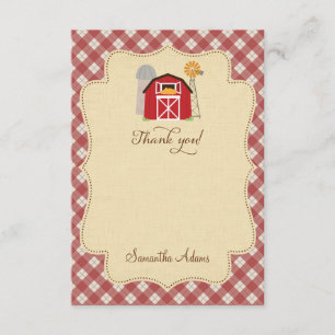 Rustikaler Bauernhof danken Ihnen zu kardieren Dankeskarte