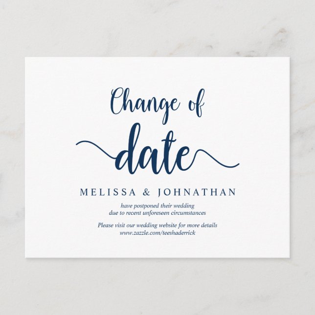 Rustikaler Bauernhof, Datumswechsel, Navy Blue, Zu Postkarte (Vorderseite)