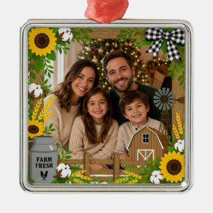 Rustikaler Bauernhof-Fotorahmen-Schmuck Ornament Aus Metall