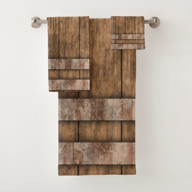 Rustikaler Bauernhof - Monogramm Badhandtuch Set (Insitu)