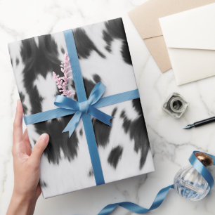 Rustikaler Bauernhof Western Cowboy Kuh Printwerbu Geschenkpapier