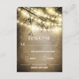 Rustikaler Baum-Hochzeitskarte für Vintage Länder RSVP Karte